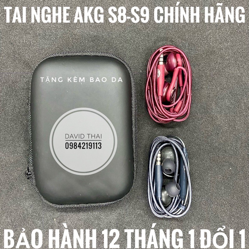 TAI AKG S8 ZIN BÓC MÁY - 2 MÀU ĐỎ ĐEN