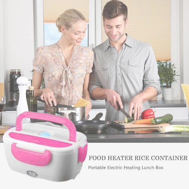 Hộp Cơm Cắm Điện Có Quai Xách Tiện Lợi Lõi INOX 304 Hâm Nóng Thức Ăn Nhanh Cho Dân Văn Phòng, Học Sinh, Sinh Viên