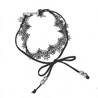 Vòng cổ choker ren nơ đen -Tatiana- D2396