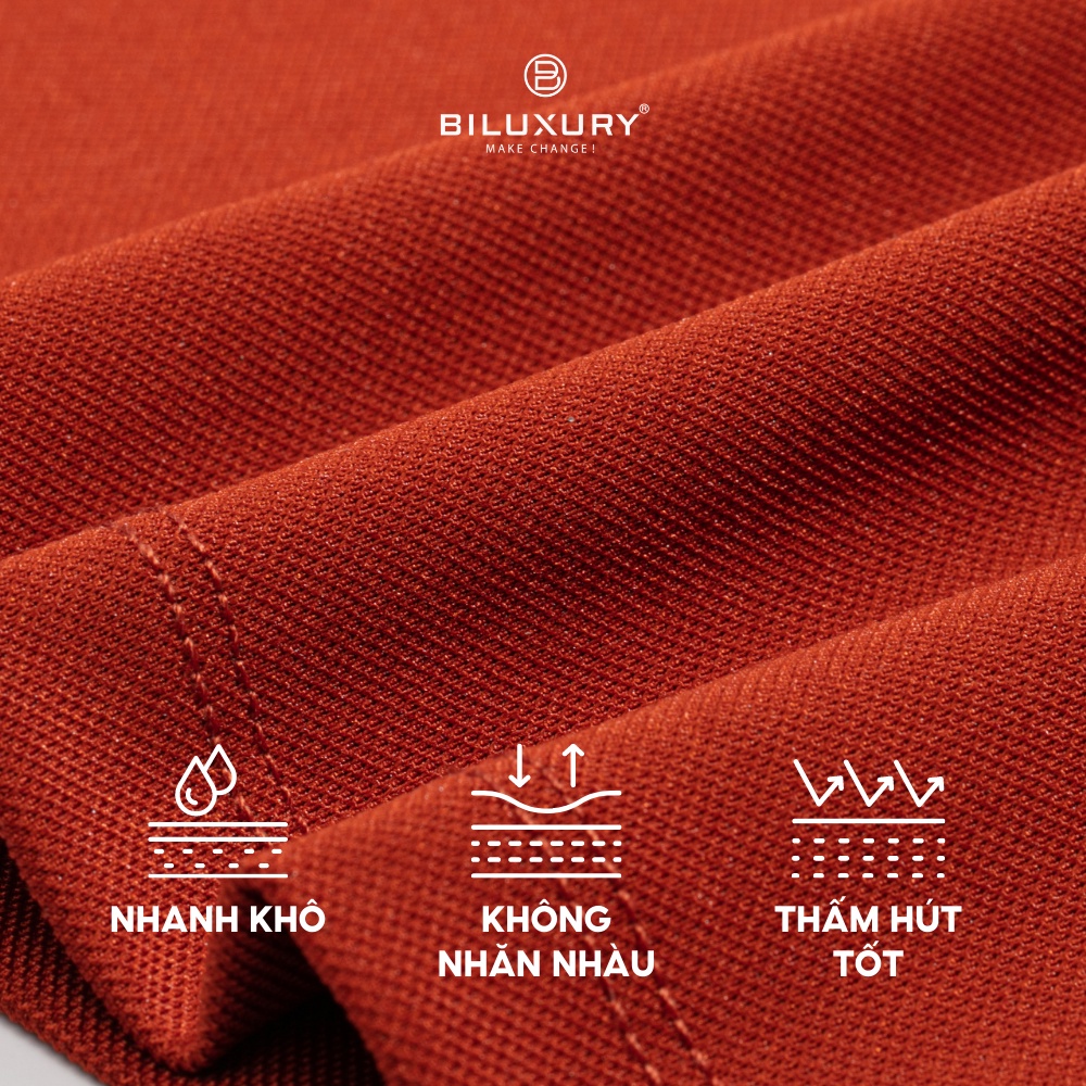 Áo polo nam cổ bẻ Biman by Biluxury thun co giãn thêu cổ vải cao cấp siêu nhẹ thoáng mát 5APCT012