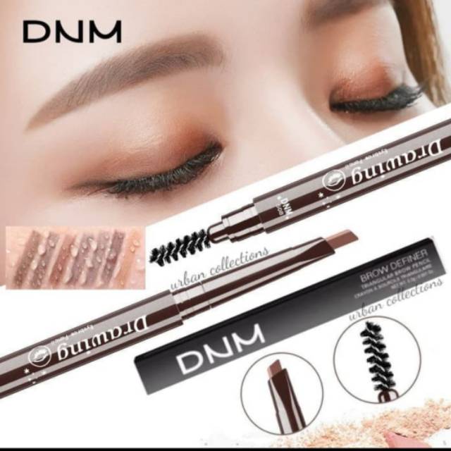 (hàng Mới Về) Bút Kẻ Lông Mày Chống Thấm Nước Kèm Cọ Tiện Dụng