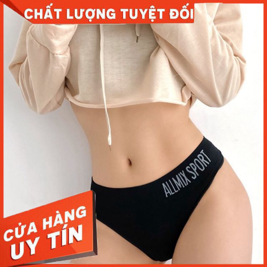 Quần lót lọt khe nữ sexy (Giá Rẻ Hủy Diệt) Allmix Sport cotton thể thao cạp to - LK08 | BigBuy360 - bigbuy360.vn