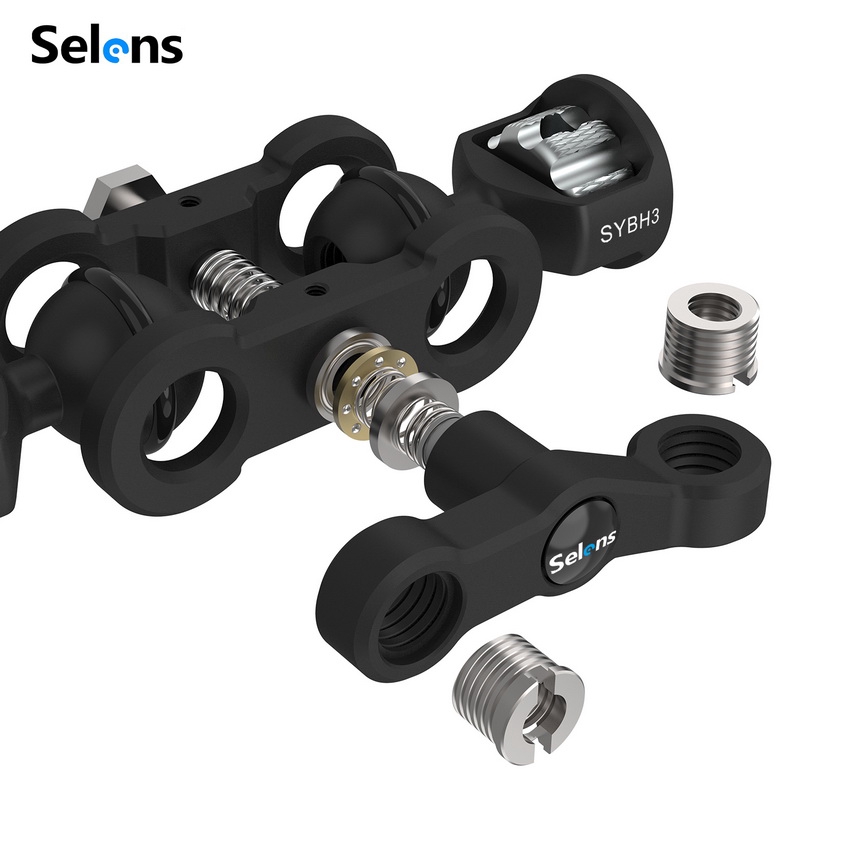 Cánh Tay Nối Máy Ảnh Đầu Bi Kép Selens 1 / 4 3 / 8 Inch