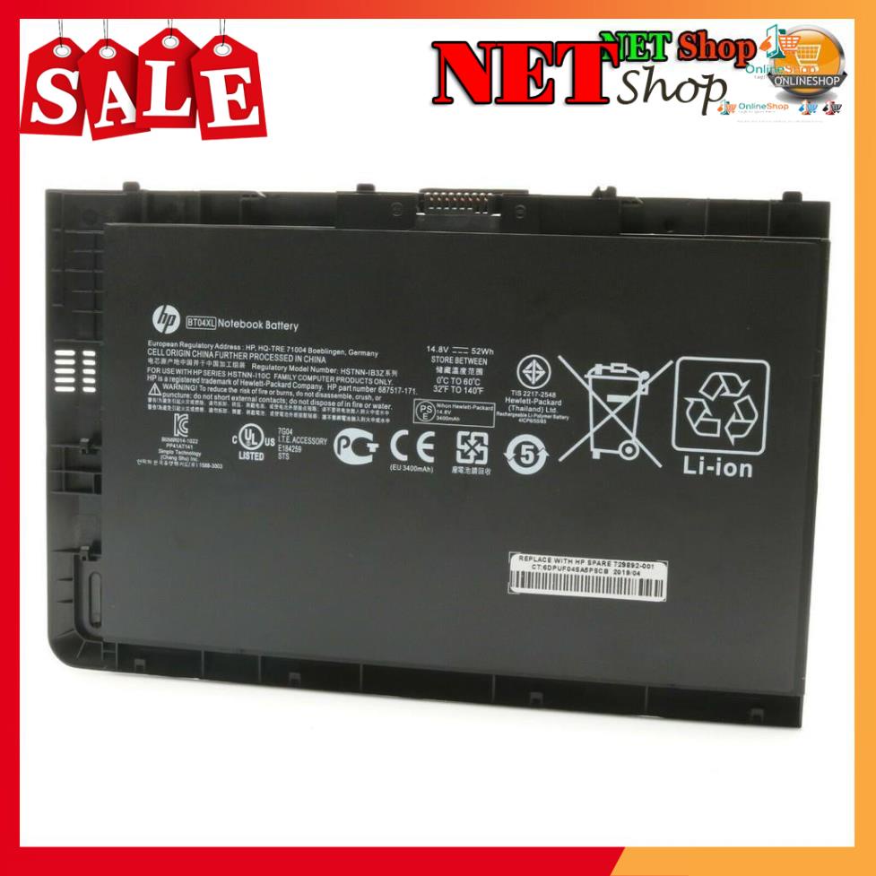 Pin Laptop HP EliteBook Folio 9470 9470M Series Mã Pin BT04XL