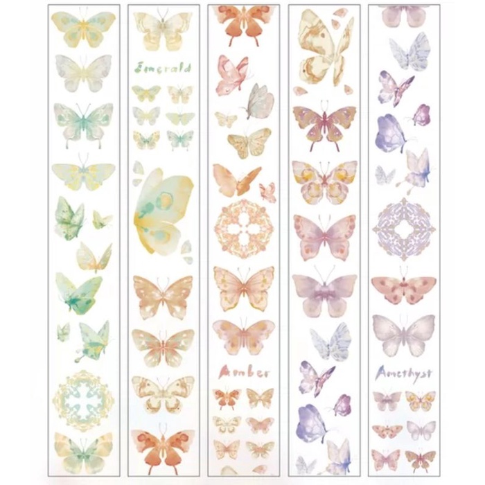 Krisna.room ♡ 1 chu kì 128cm cuộn băng dán hình bướm xinh xắn
