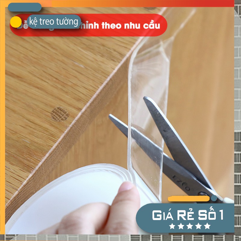 Cuộn băng keo 2 mặt trong suốt chất liệu silicon Nano siêu dính