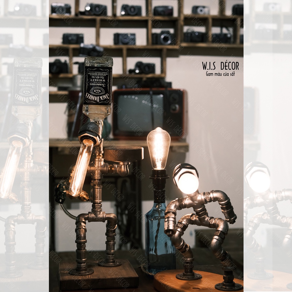 Đèn Decor - Đèn Ống Nước Trang Trí Bóng Sợi Đốt Edison - The Surf Man Lamp