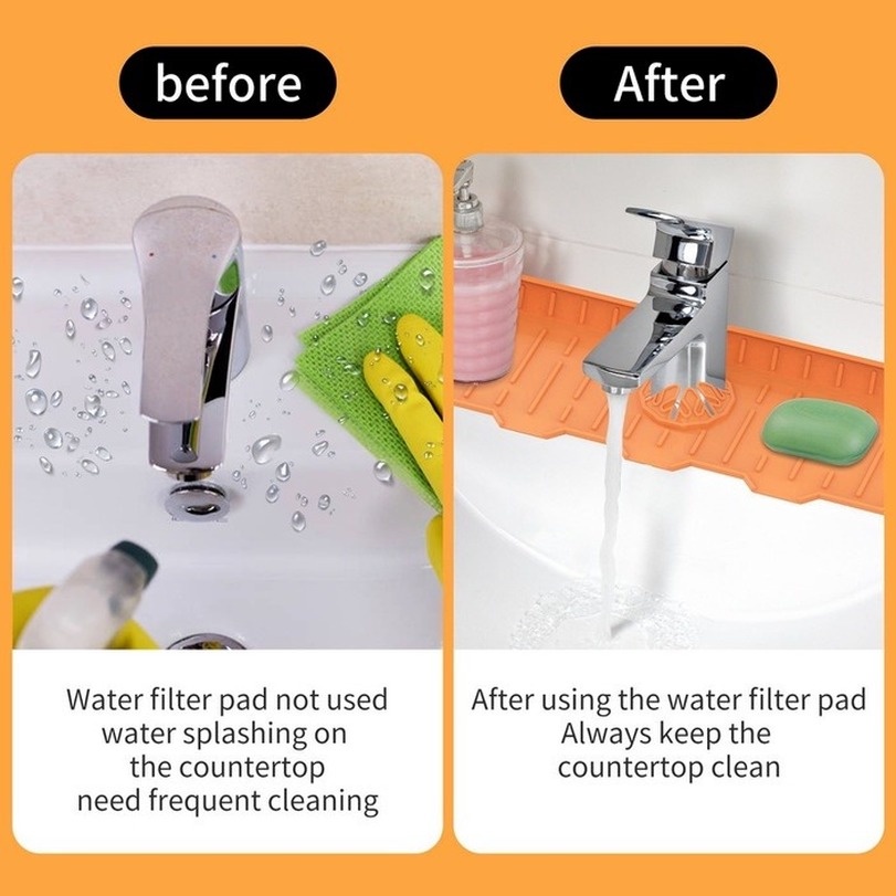 Miếng Silicon Đệm Gắn Vòi Nước Chống Bắn Tung Tóe Cho Nhà Bếp Phòng Tắm Sự Bảo Vệ