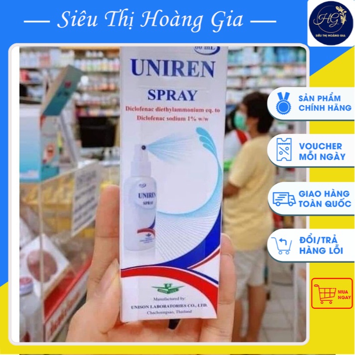 Xịt Uniren Thái Lan hàng chính hãng