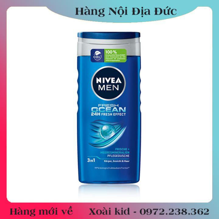 [auth] Nivea Men Đức-  Sữa Tắm, Dầu Gội Nam – Nội địa Đức [Hot]