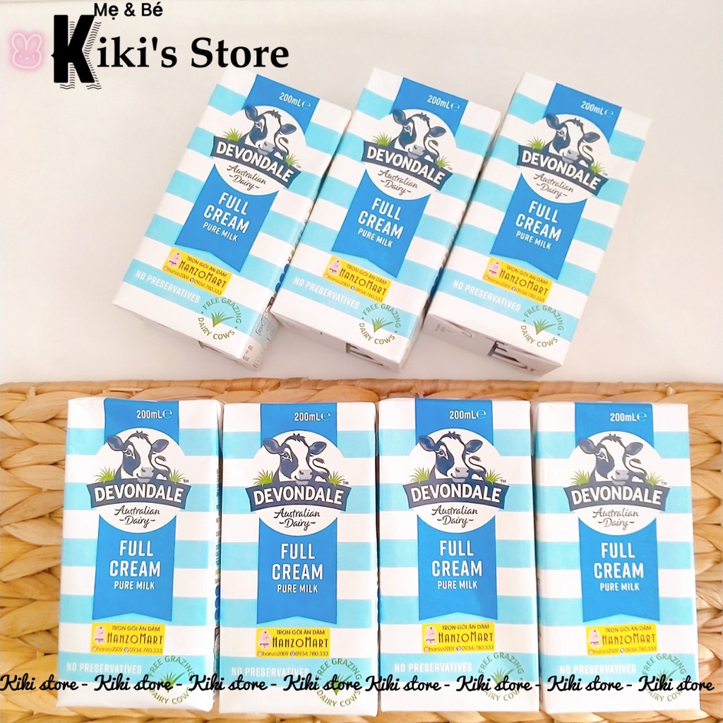 Sữa nước Devon / Devondale Úc hàng nội địa nguyên kem  lốc 6 hộp x 200ml