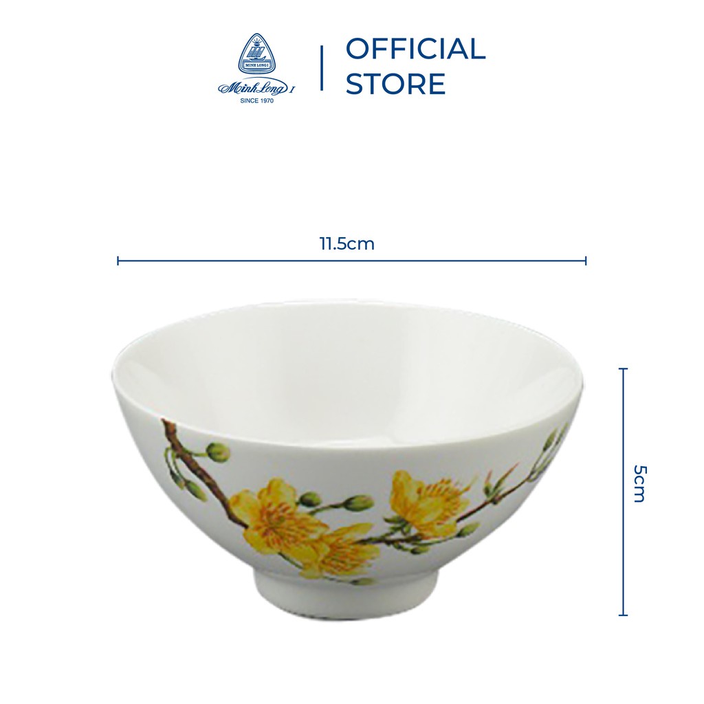 Bộ 10 chén sứ cao cấp Minh Long 11.5 cm - Daisy IFP - Hoàng Mai