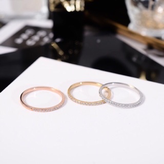 Nhẫn titan ko đen xoàn tấm