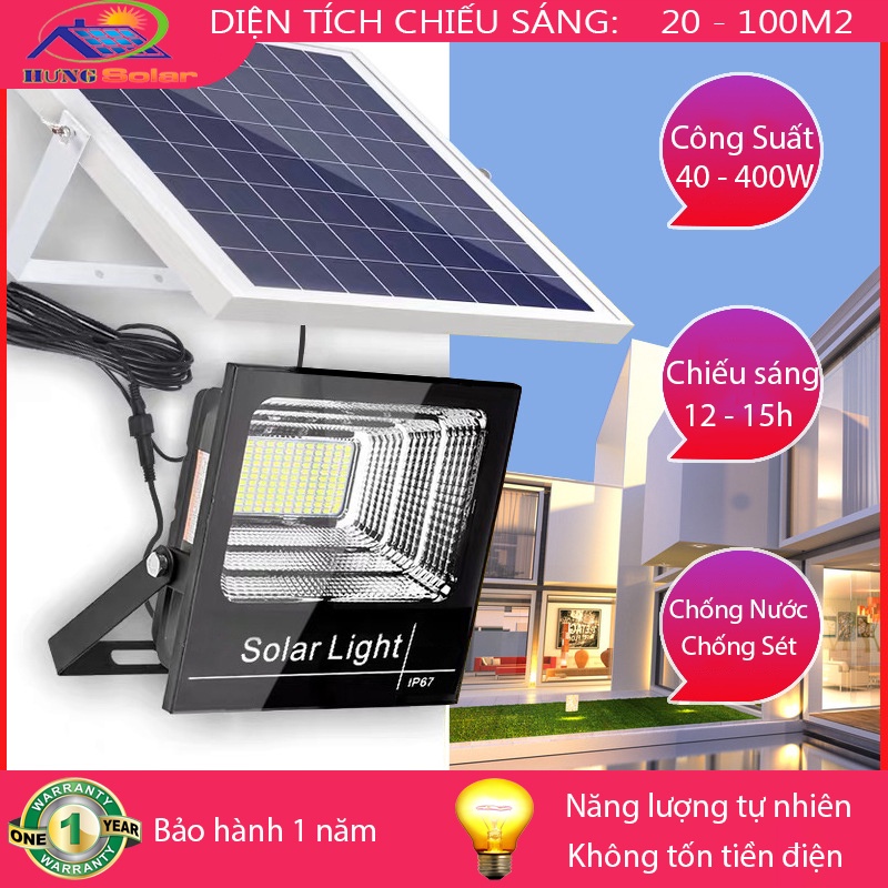 Đèn năng lượng mặt trời công suất cao 100,200,300w trong nhà ngoài sân vườn tốt giá rẻ có điều khiển cảm biến tự sáng