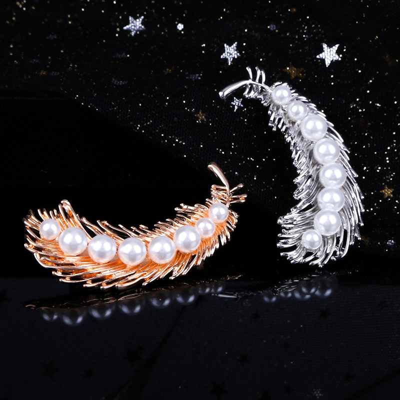 Trâm Cài Áo Hình Lông Vũ Phong Cách Vintage Thời Trang Dành Cho Nữ