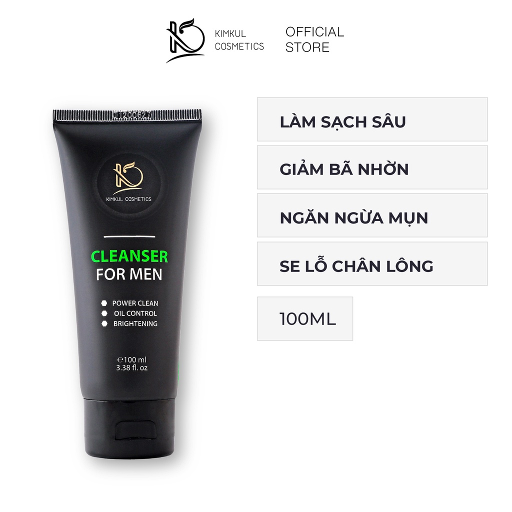 Sữa rửa mặt cho Nam KimKul Cleanser For Men 100ML - Ngăn ngừa mụn, diệt khuẩn, dưỡng ẩm da