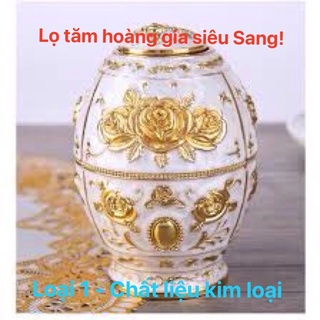 Lọ tăm Hoàng gia Loại 1- Chất liệu kim loại bền sang trọng