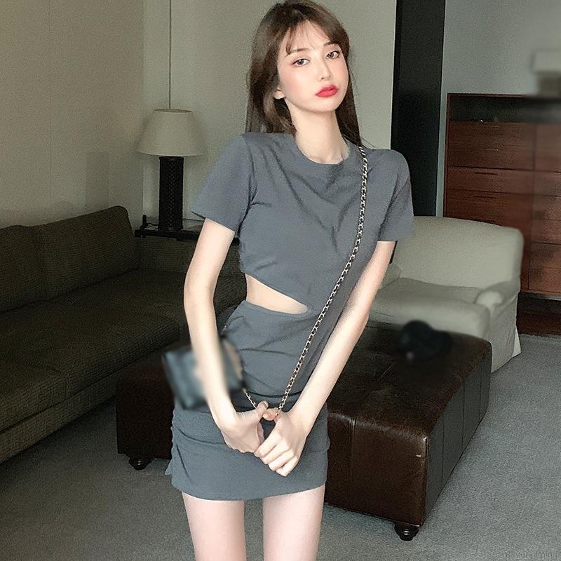 Đầm Body Tay Ngắn Cổ Tròn Thiết Kế Ôm Sát Tôn Dáng | BigBuy360 - bigbuy360.vn