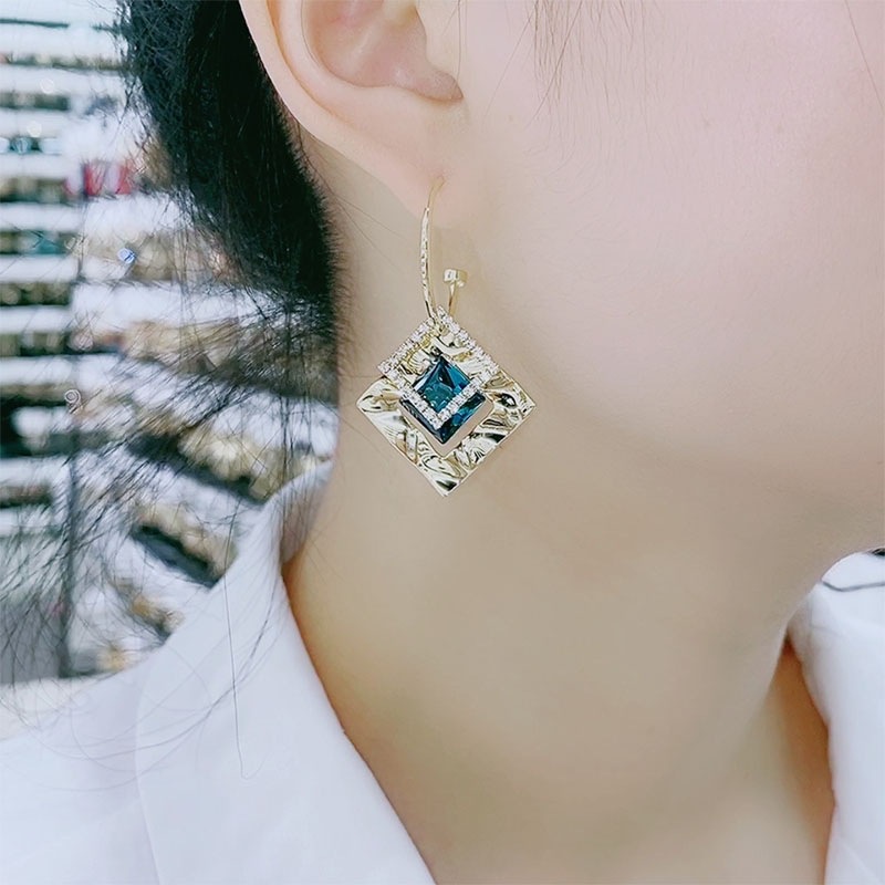 Hoa tai bông tai Hàn Quốc E1111 ánh kim S925 thời trang nhiều mẫu