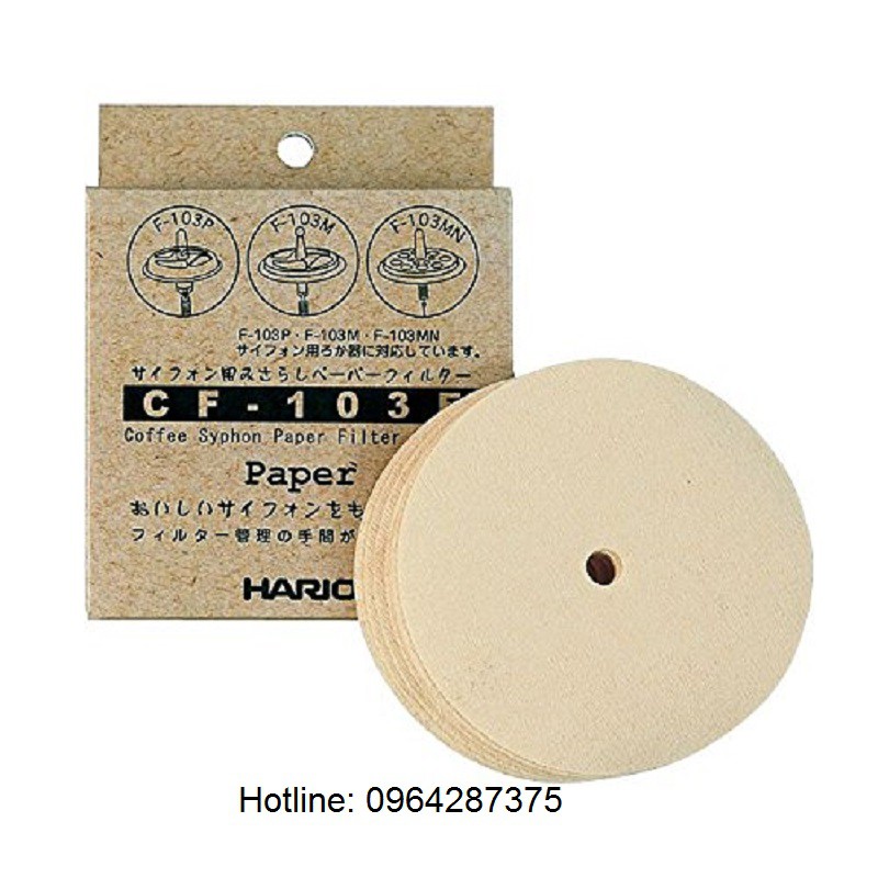 GIẤY LỌC HARIO COFFEE SYPHON PAPER FILTER SYSTEM CF-103E