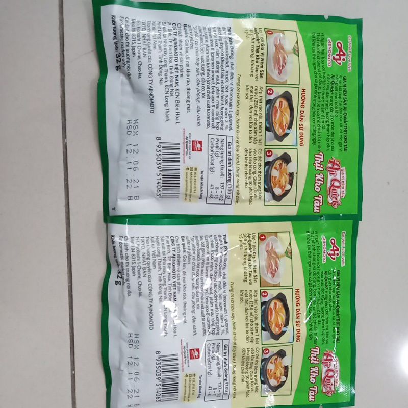 Gói Gia Vị Thịt Kho Tàu Aji Quick 32g - giao Hỏa Tốc Hà Nội