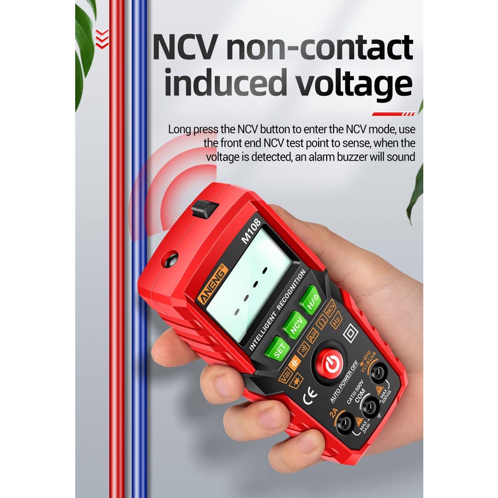 Đồng Hồ Vạn Năng Kỹ Thuật Số Thông Minh ANENG M108 / M107 Đếm 4000 AC / DC