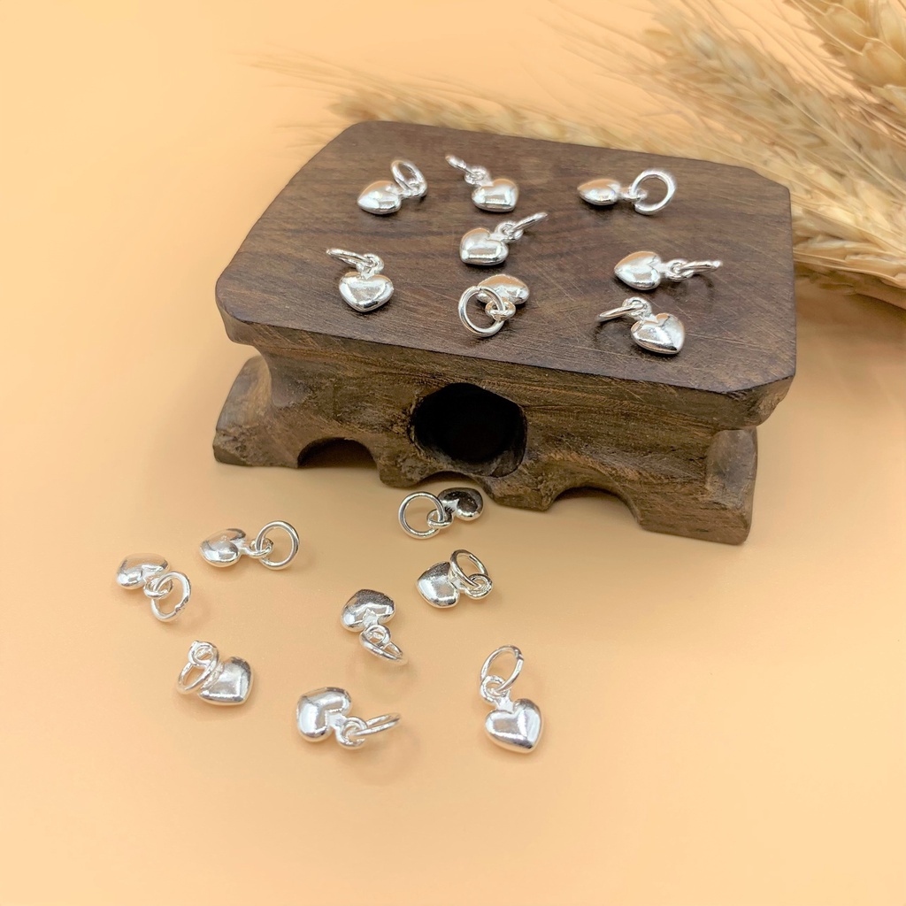 Charm móc treo hình trái tim cỡ nhỏ - Charm Bạc 925 - Mã CB710