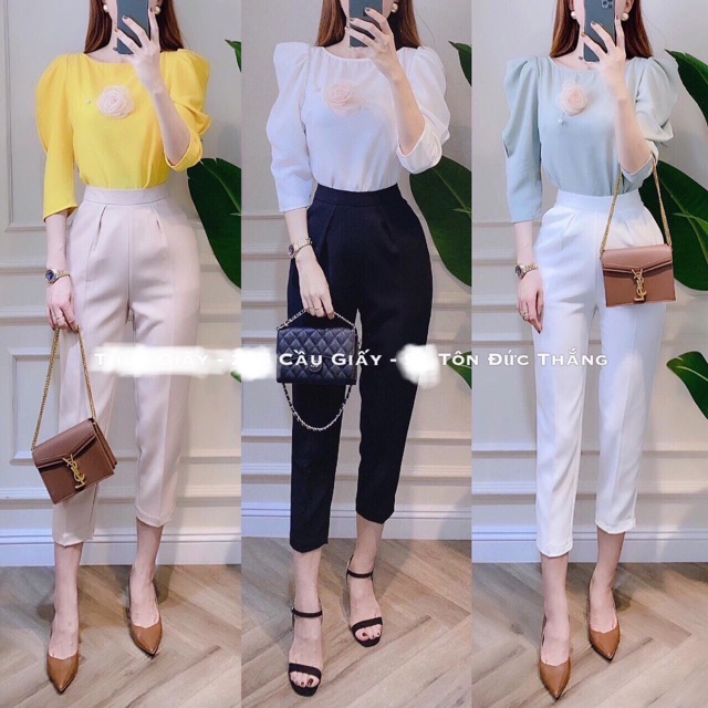 Quần Baggy Quần Tây Công Sở Có Lưng Thun Phía Sau