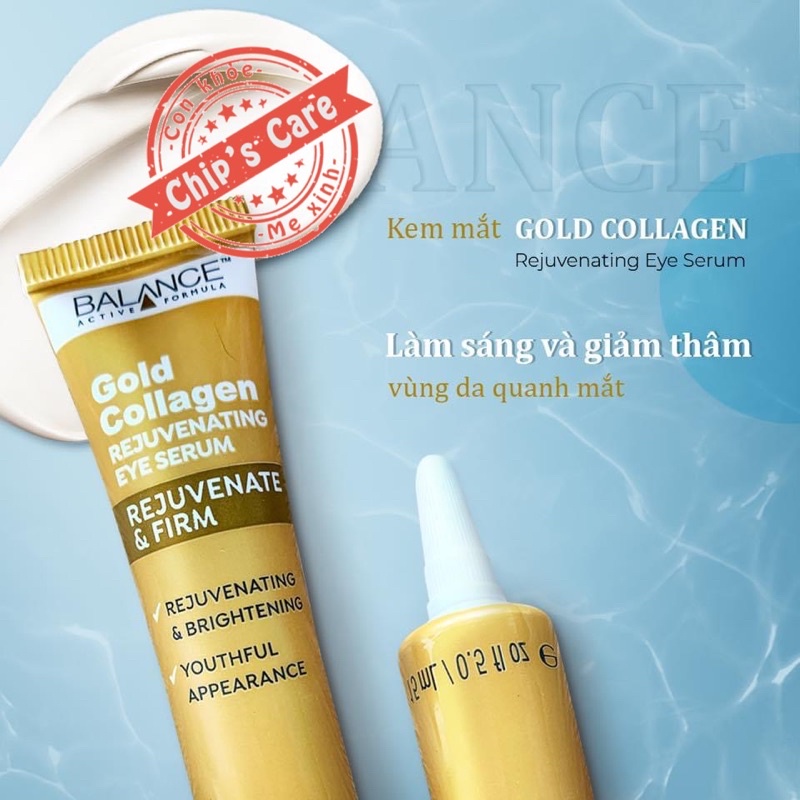 Kem mắt BALANCE GOLD COLLAGEN UK 15ml chính hãng