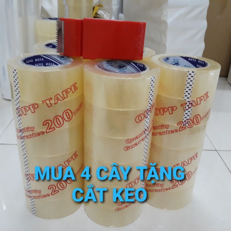 BĂNG KEO TRONG 200Y, LÕI GIẤY SIÊU MỎNG