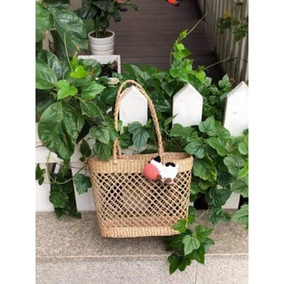 (Loại đẹp)Túi cói, làn cói đi chợ đựng đồ thủ công.