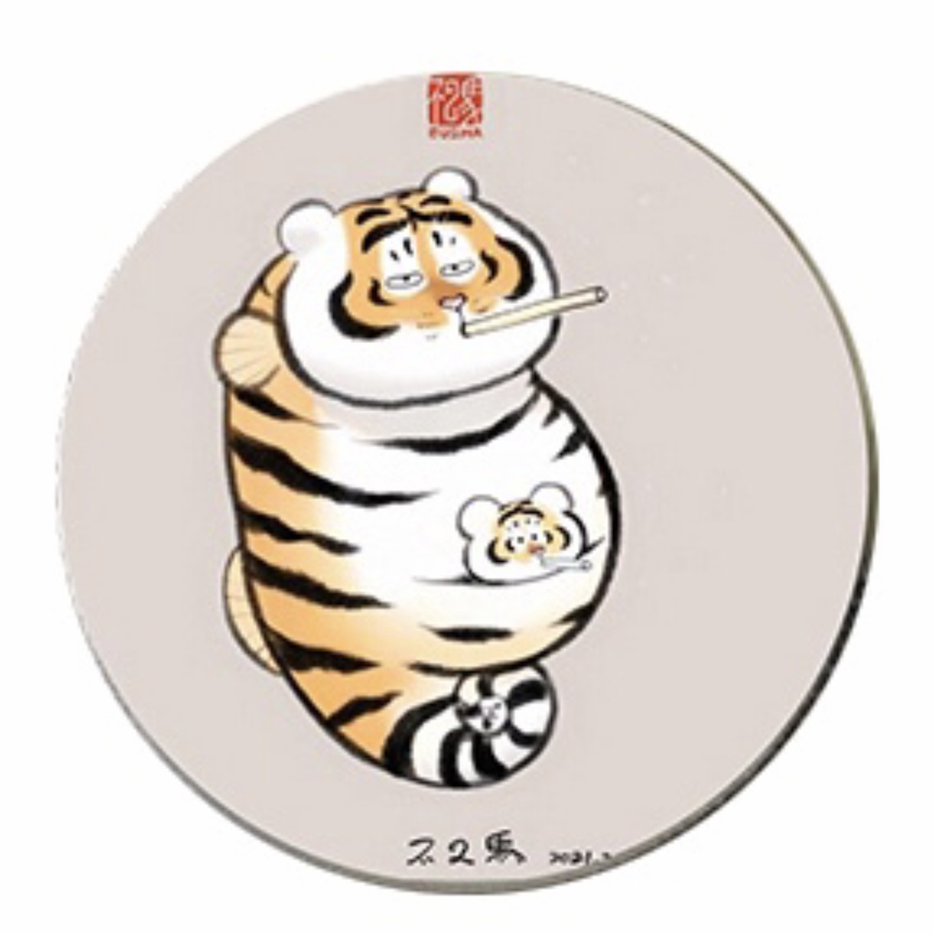 Miếng Lót Cốc - Lót Ly cute Bé hổ ngộ nghĩ 9x9cm 2021