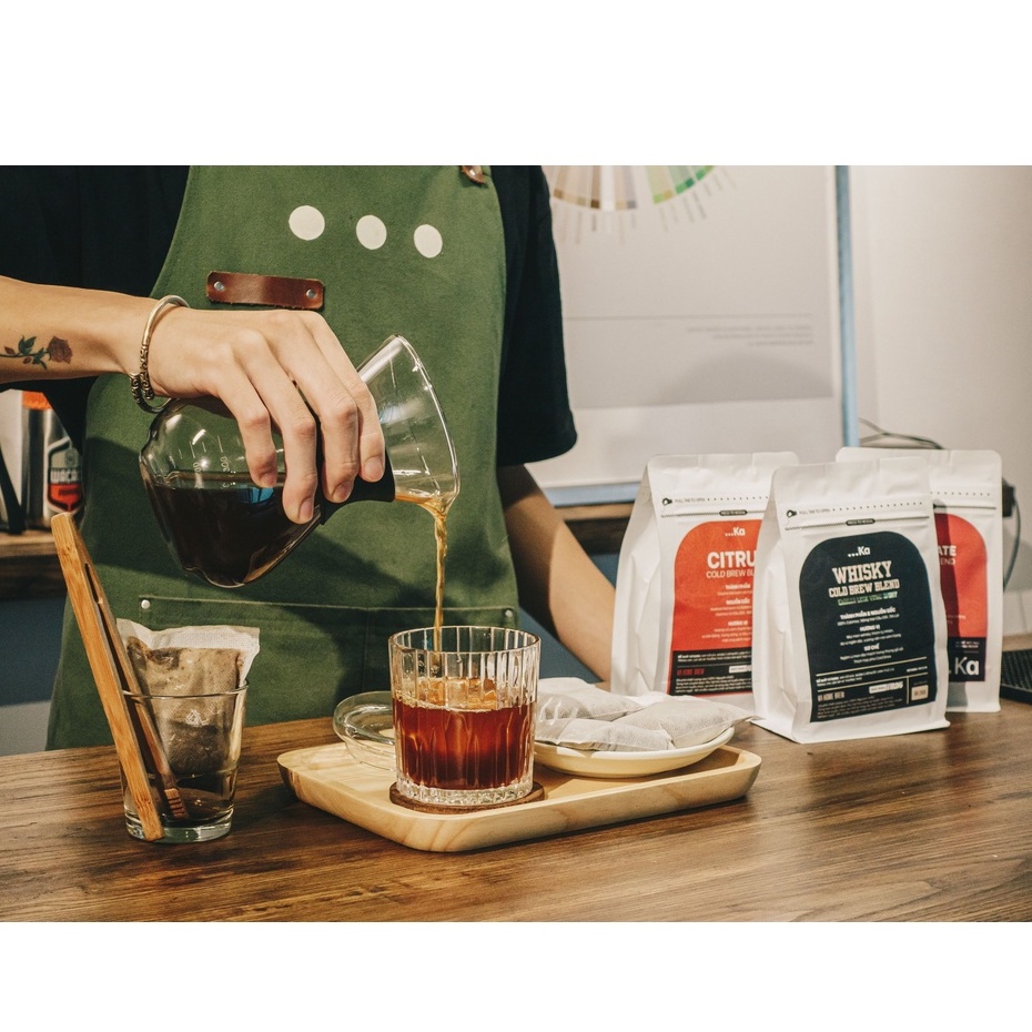 Cà phê cold brew túi lọc 100% Arabica nguyên chất Hương Whi$ky Cam chanh Chocolate  Vị thanh mát hậu vị ngọt 30g/1túilọc