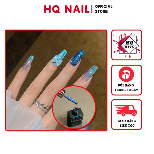 Sơn mắt mèo kim cương ánh dạ quang xanh cực đẹp mẫu mới 2021