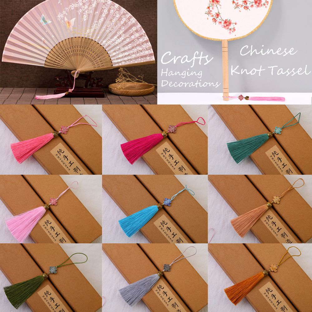 Dây treo điện thoại trang trí xe hơi hình chúc mừng năm mới phong cách Trung Hoa phối tua rua nhiều màu sắc