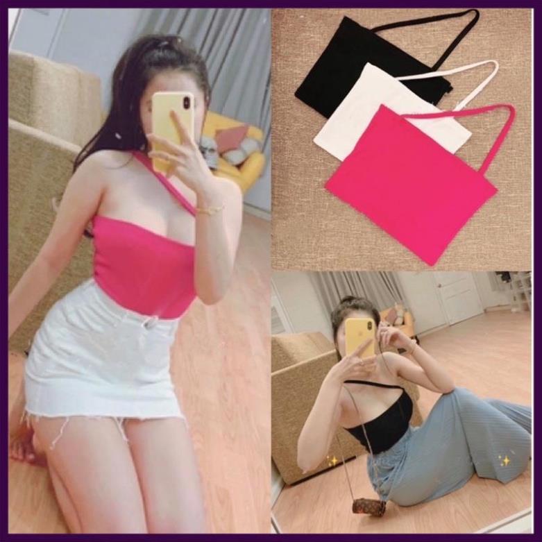 [Siêu Hot] Áo ống 1 dây chéo siêu hot hit- Freesize dưới 53kg- Carotshop [Ảnh Thật]