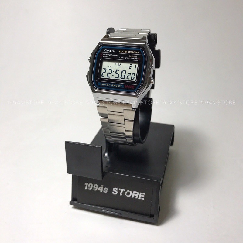 Đồng Hồ Unisex Casio A158WA-1, Size 33mm, Dây Thép Không Gỉ, Hàng Chính Hãng 1994s WATCH