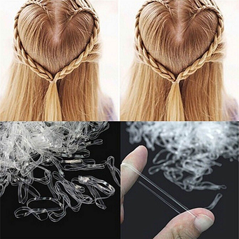 MKEB Set 500 dây thun cột tóc trong suốt co giãn tiện dụng dành cho nữ
