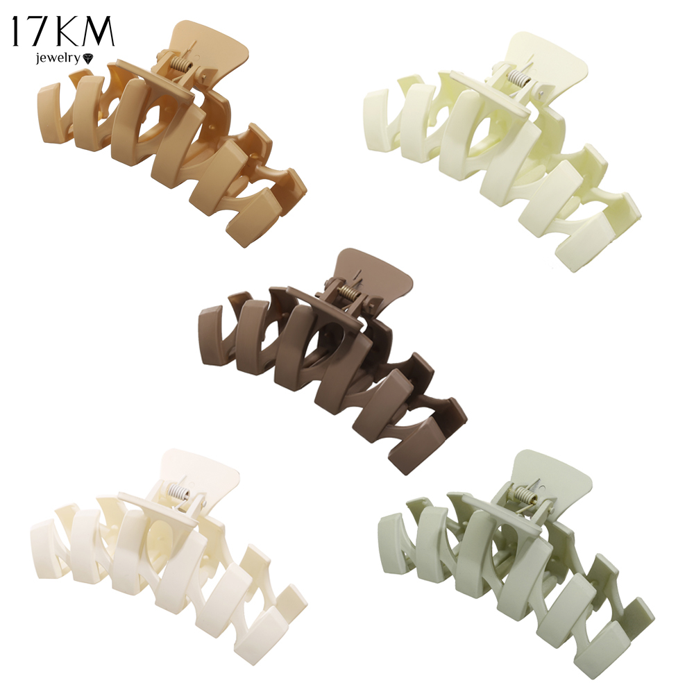 Kẹp Tóc Càng Cua 17KM Gợn Sóng Retro Hàn Quốc Phụ Kiện Cho Tóc