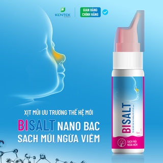 Xịt vệ sinh mũi ưu trương Nano Bạc Bisalt dưỡng xoang dành cho trẻ em (Chai 75ml)
