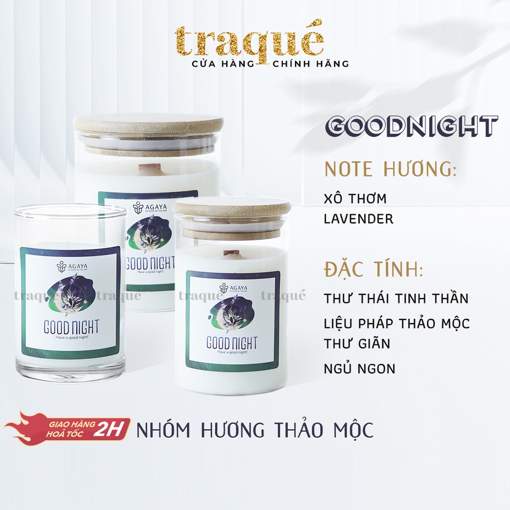 Nến thơm Candle Cup/Agaya - Hương Thảo Mộc GOODNIGHT