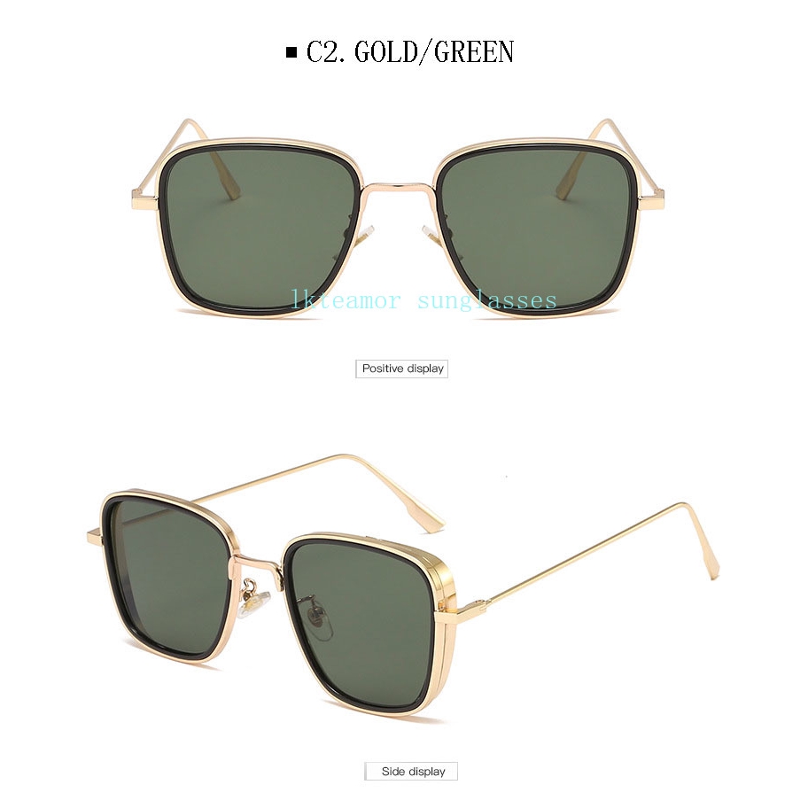 Metal Sunglasses Men Women 2019 Brand Designer Eyeglasses Square Sun Glasses Fashion Driving Sun glasses