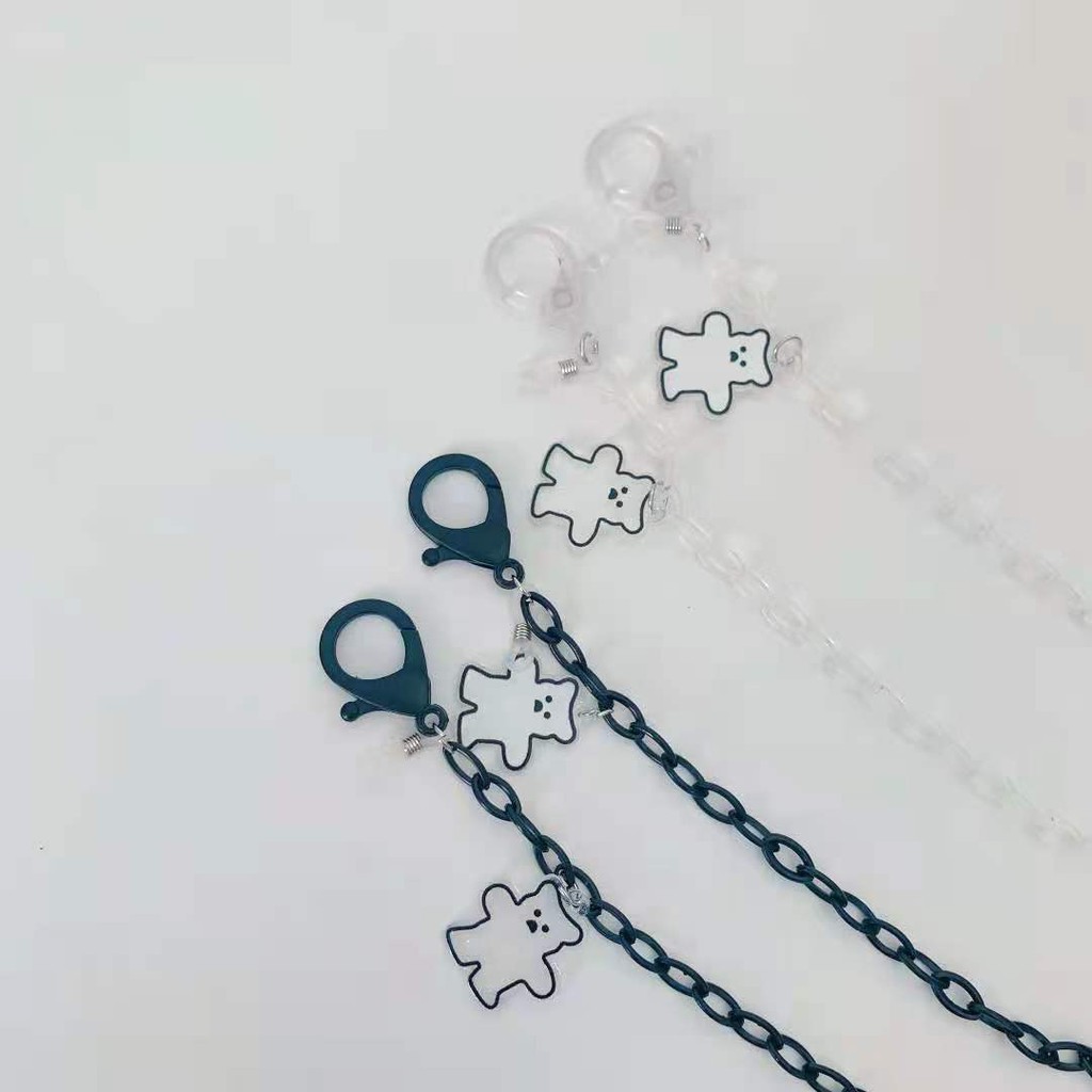 Dây Đeo Khẩu Trang Bằng Nhựa Acrylic Hình Gấu Hoạt Hình Dễ Thương Mới Tiện Dụng