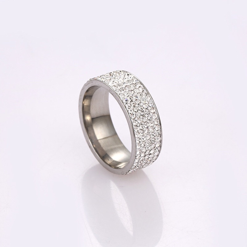 Nhẫn Đính Đá Kim Cương Nhân Tạo Nam Nữ - CW