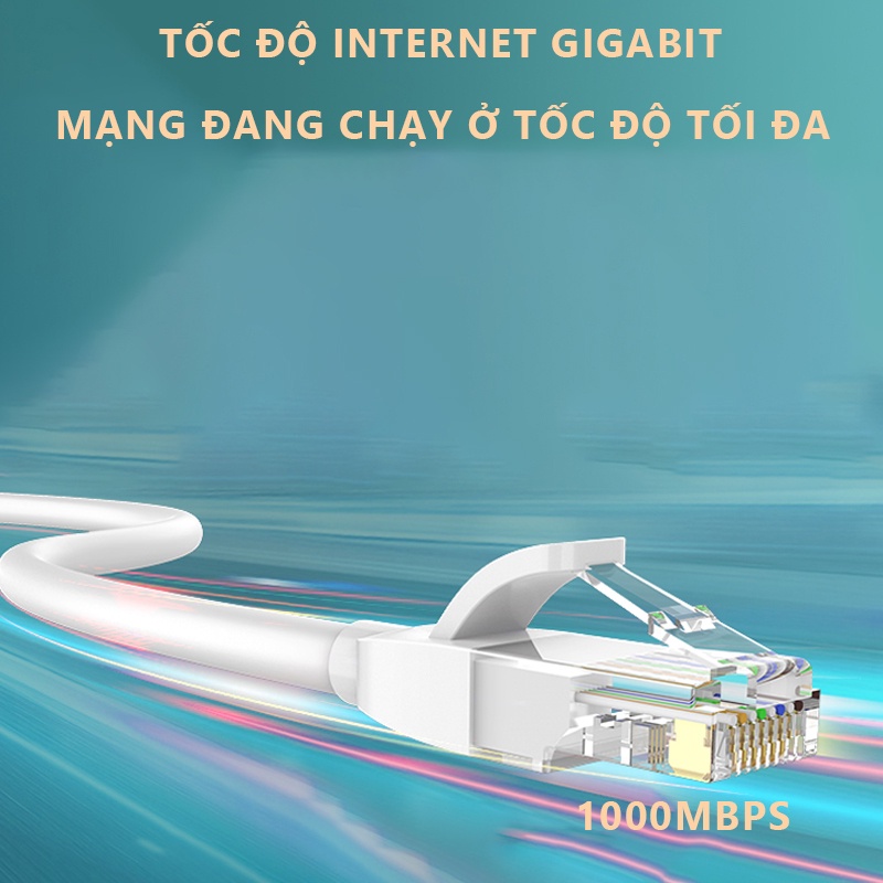 JAERSENT Dây Mạng Cat6 Bấm Sẵn 2 Đầu Cáp mạng Cáp mạng, cáp lan, cáp internet - 5m đến 50m