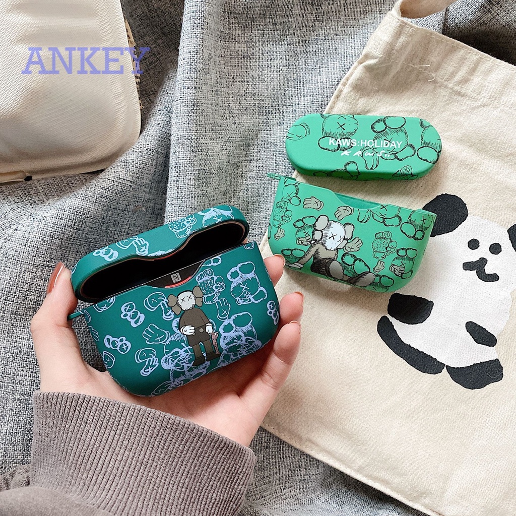 Sony WF-1000XM3 WF-1000XM4 Case Vỏ bọc bảo vệ hộp sạc tai nghe không dây hình KAWS cho Sony WF-1000XM3 WF-1000XM4