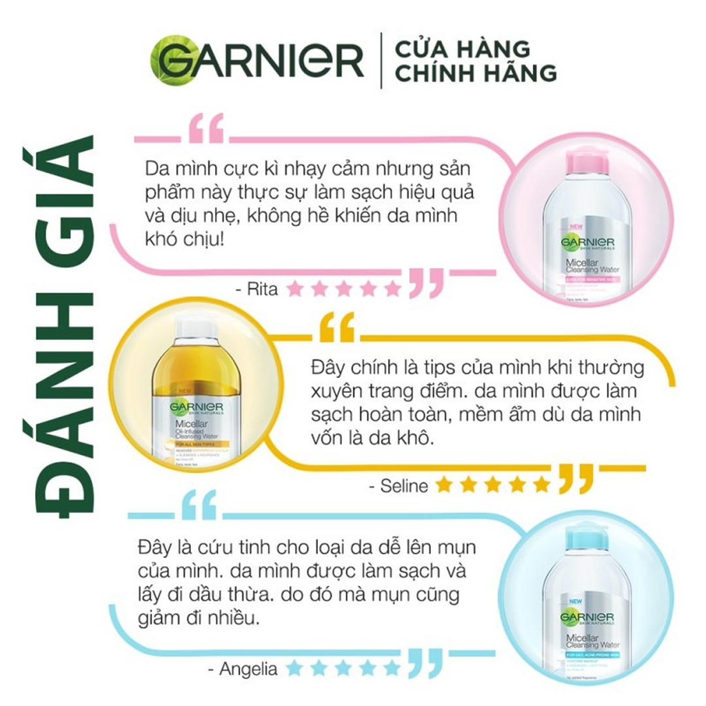 Nước Tẩy Trang Garnier Micellar Cleansing Water 400ml