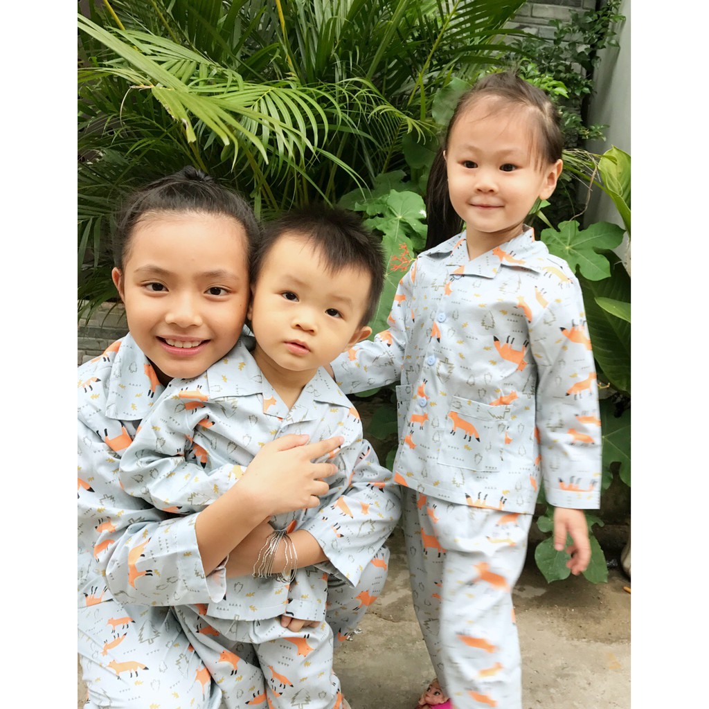 Pijama dài cho bé mặc ngủ vải cotton hút mồ hôi Nhiều mẫu xinh xắn 10-45kg