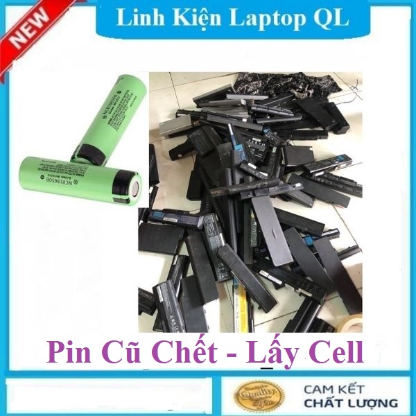 Pin Laptop Cũ ,Hỏng Lấy Cell Pin 18650  Dùng Cho Quạt Tích Điện,Chế Sạc Dự Phòng