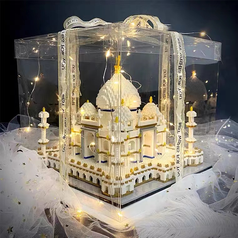 Đồ chơi lắp ráp đền Taj Mahal Leqiazhixing 2688 miếng có đèn